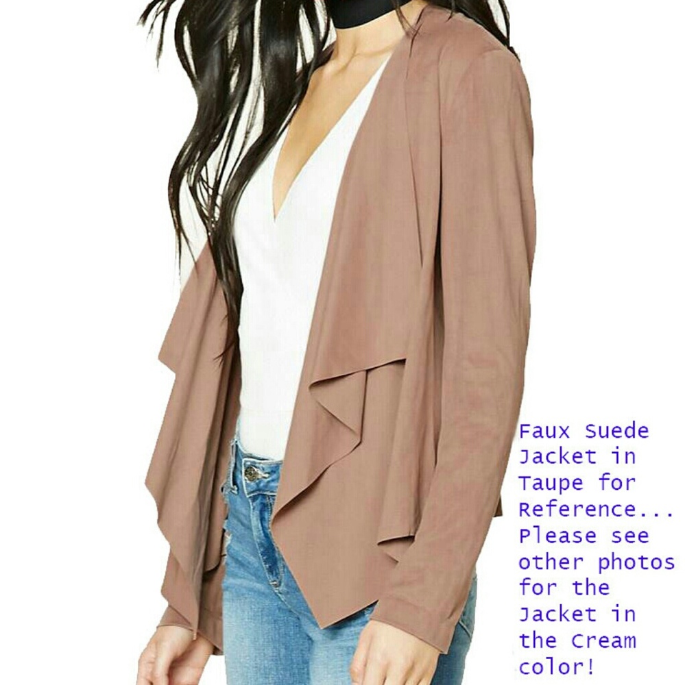 *NWT* Forever 21 Faux Suede Drape Jacket